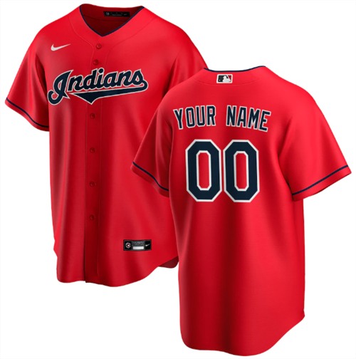 Men's Cleveland Indians Customized Stitched MLB Jersey